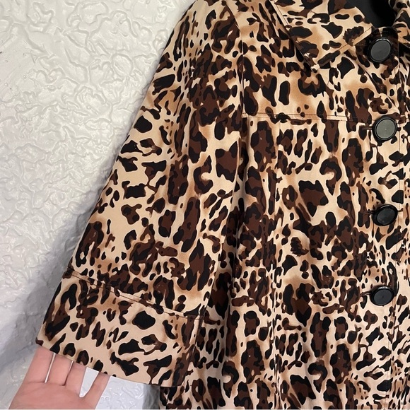 Leopard Print Jacket Coat Large - Picture 4 of 9